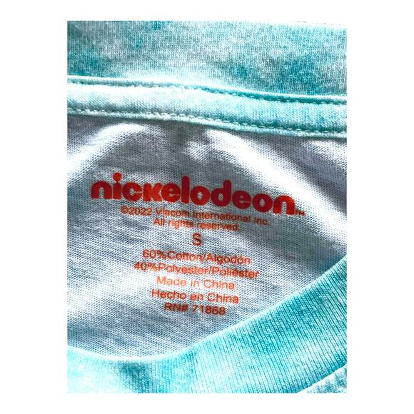 Nickelodeon RUGRATS Cropped TEE Shirt Small Teal Tie Dye Cartoon Characters - Picture 4 of 5